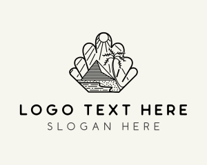 Tourist - Travel Getaway Seashell logo design