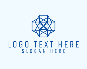 Abstract Geometric Cross Logo