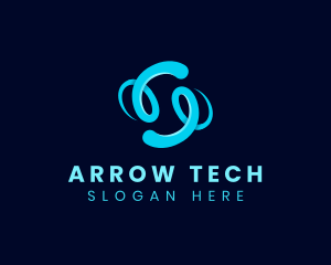 Cyber Swoosh Tech logo design