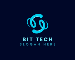 Cyber Swoosh Tech logo design