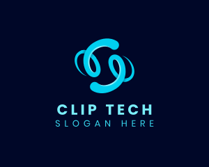 Cyber Swoosh Tech logo design