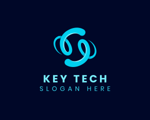 Cyber Swoosh Tech logo design