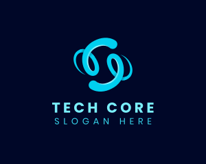 Cyber Swoosh Tech logo design