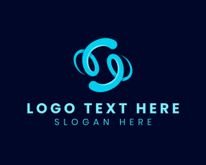 App - Cyber Swoosh Tech logo design