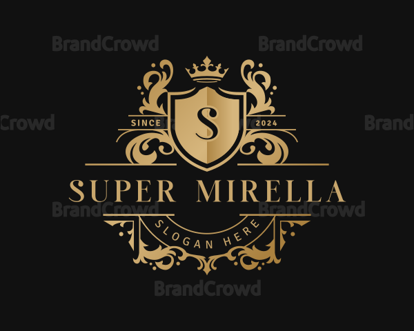 Royal Shield Crest Crown Logo
