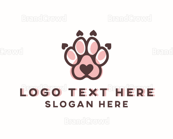 Cute Paw Print Logo