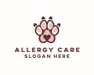 Cute Paw Print logo design