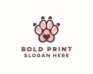 Cute Paw Print logo design