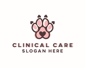 Cute Paw Print logo design