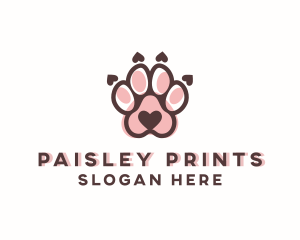 Cute Paw Print logo design