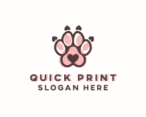 Cute Paw Print logo design