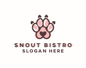 Snout - Cute Paw Print logo design