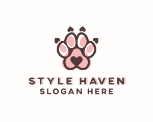 Shelter - Cute Paw Print logo design