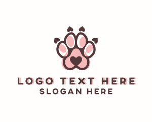 Cute Paw Print Logo