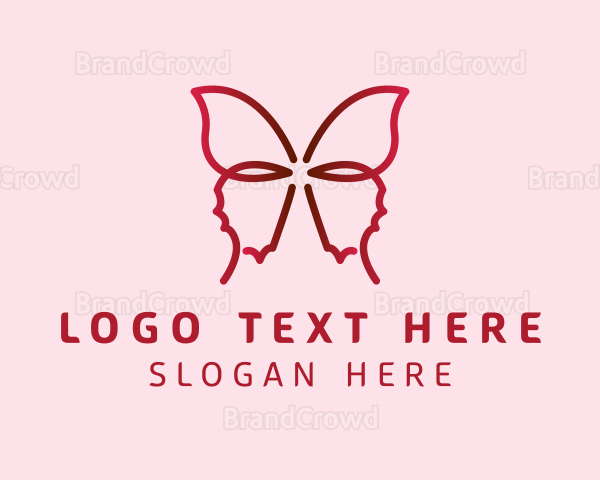 Beauty Butterfly Wings Logo