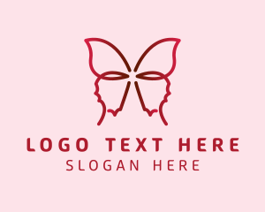 Insect - Beauty Butterfly Wings logo design