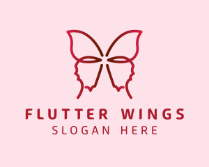 Beauty Butterfly Wings logo design