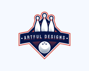 Bowling Sports Championship logo design