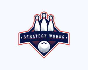 Bowling Sports Championship logo design