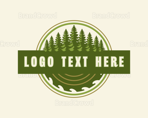 Saw Logging Carpentry Logo