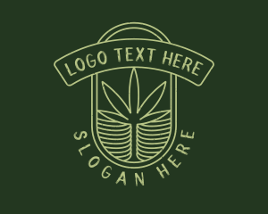 Weed - Green Cannabis Farm logo design