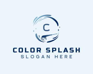 Pressure Washer Cleaning logo design