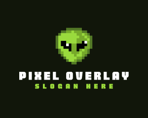 Alien Pixelated Game logo design