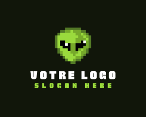 Gaming - Alien Pixelated Game logo design