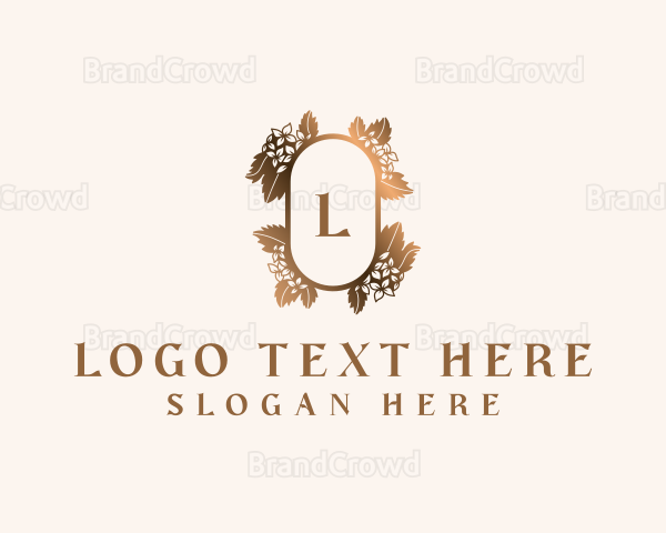 Event Planner Floral Wreath Logo