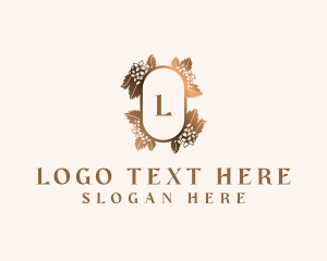 Events Place - Event Planner Floral Wreath logo design