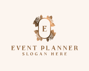 Event Planner Floral Wreath Logo