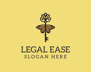 Elegant Butterfly Key Logo