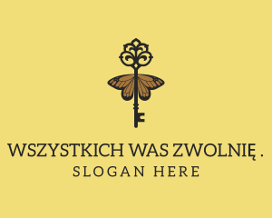 Elegant Butterfly Key Logo