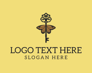 Elegant - Elegant Butterfly Key logo design