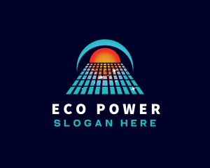 Renewable - Solar Panel Energy logo design