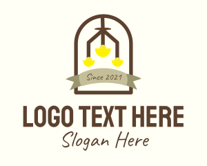 Furniture - Lamp Light Fixture logo design