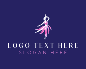 Performing Arts - Ballet Dancer Fashion logo design