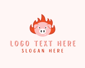 Rotisserie - Pig BBQ Roasting logo design