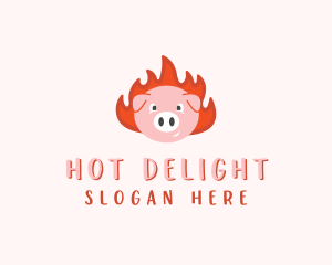 Pig BBQ Roasting logo design