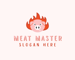 Pig BBQ Roasting logo design