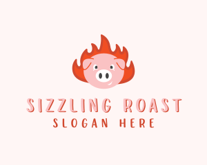 Roast - Pig BBQ Roasting logo design