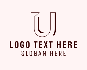 Bar - Minimalist Geometric Letter U logo design