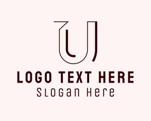 Minimalist Geometric Letter U Logo