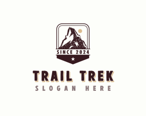 Hiker - Adventure Mountaineer Hiker logo design