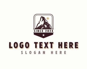 Trek - Adventure Mountaineer Hiker logo design