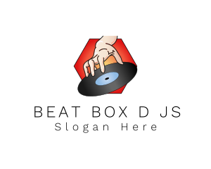 Dj - DJ Vinyl Record logo design