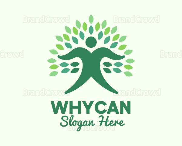 Human Tree Leaf Logo