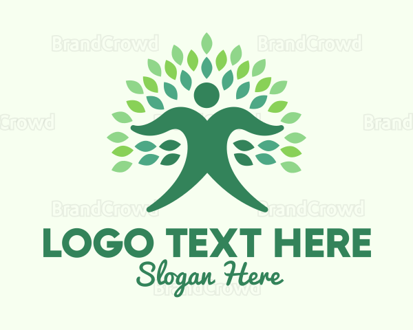 Human Tree Leaf Logo