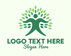 Ecologist - Human Tree Leaf logo design