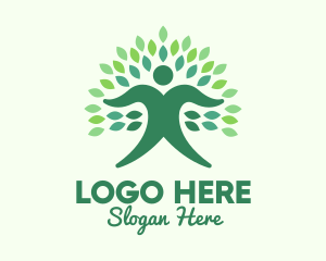 Eco Friendly - Human Tree Leaf logo design